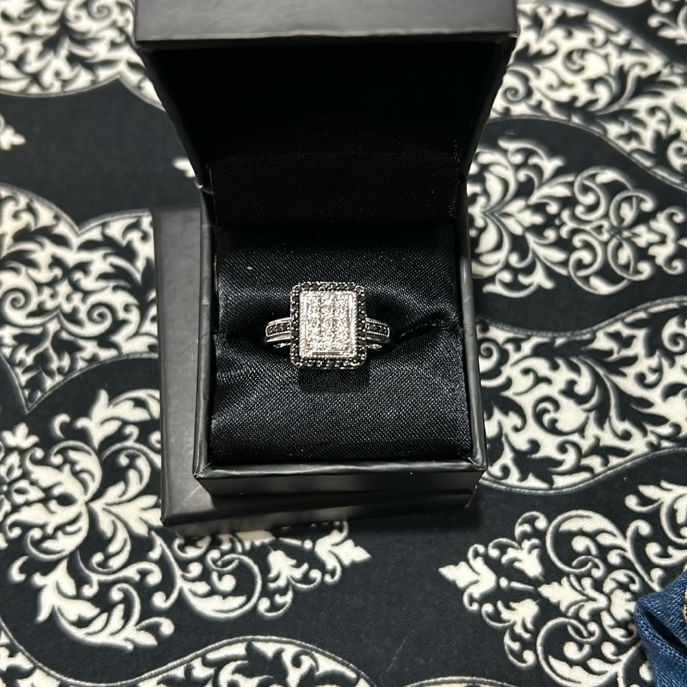 Sterling silver and CZ ring